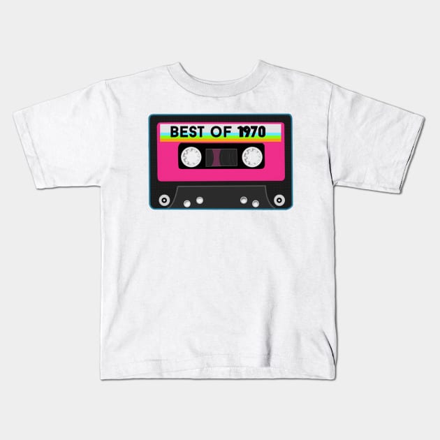 Best Of 1970 50th Birthday 50 Years Old Gifts Cassette Tape Vintage Kids T-Shirt by ClothesLine